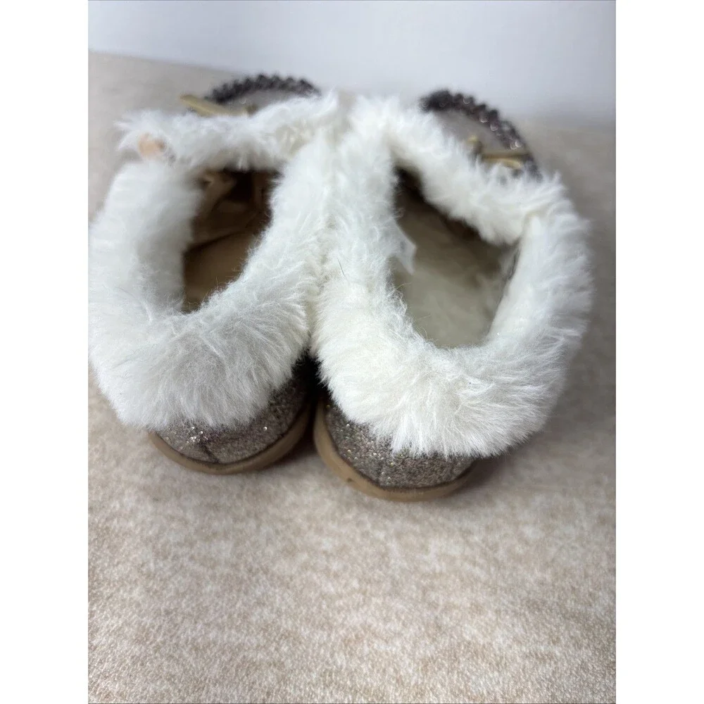 J.Crew Kids Lodge Moccasin in Rainbow Glitter Sz K11